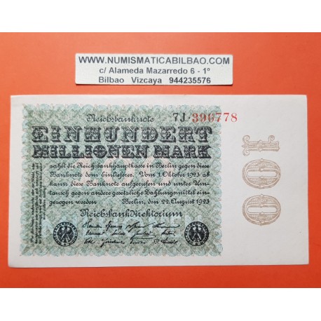 . ALEMANIA WEIMAR 100.000.000 1923 PICK 107 SC- BILLETE