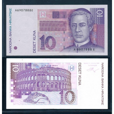 CROACIA 10 KUNA 1993 CURA y ANTIGUO ANFITEATRO Pick 29 BILLETE SC Croatia UNC BANKNOTE