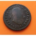 ESPAÑA Rey FERNANDO VII 8 MARAVEDIES 1816 Ceca de JUBIA KM.502 MONEDA DE COBRE MBC- Spain 8 Maravedis