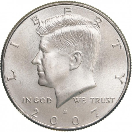 ESTADOS UNIDOS 1/2 DOLAR 2007 D KENNEDY NICKEL SC HALF DOLLAR