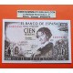 ..ESPAÑA 100 PESETAS 1965 BECQUER SIN SERIE 781/82/83 SC-