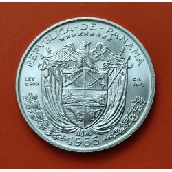 PANAMA 1 BALBOA 1966 BALBOA PLATA SILVER SC