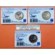 .3 monedas x FRANCIA 2 EUROS 2020 INVESTIGACION MEDICA 2ª CONMEMORATIVA SC Juego de 3 COINCARDS COVID