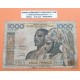 COSTA DE MARFIL 1000 FRANCOS 1965 JEFE TRIBAL Letra A Pick 103.AJ BILLETE CIRCULADO @RARO@ West African States IVORY COAST