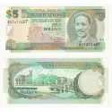 BARBADOS 5 DOLARES 2000 SIR FRANK WORRELL y PUERTO Pick 61 BILLETE SC $5 Dollars UNC BANKNOTE