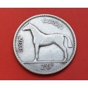 IRLANDA 1/2 CORONA 1934 CABALLO KM.8 MONEDA DE PLATA MBC @ESCASA@ Eire Ireland STALLION silver coin