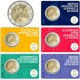 5 monedas x FRANCIA 2 EUROS 2021 OLIMPIADA DE PARIS 2024 2ª Coín CONMEMORATIVA SC 5 COINCARDS con COLORES