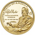 . 1 moneda x ESTADOS UNIDOS 1 DOLAR 2022 D INDIA SACAGAWEA TRIBU SENECA @ENVIO 25/FEB@ LATON SC USA 1 Dollar Native