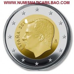 . 1 moneda x ESPAÑA 2 EUROS 2022 REY FELIPE VI SC BIMETALICA NO CONMEMORATIVA Tirada : 400.000 uds.