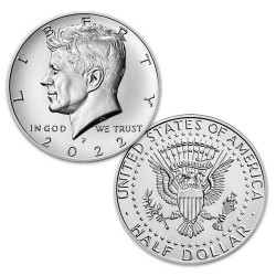 . 1 moneda x ESTADOS UNIDOS 1/2 DOLAR 2022 D JOHN FITZGERALD KENNEDY KM.202.A NICKEL SC USA Half Dollar