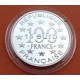 @CÁPSULA + CERTIFICADO@ FRANCIA 100 FRANCOS 1995 PARTHENON KM.1114 MONEDA DE PLATA PROOF France 15 Ecus