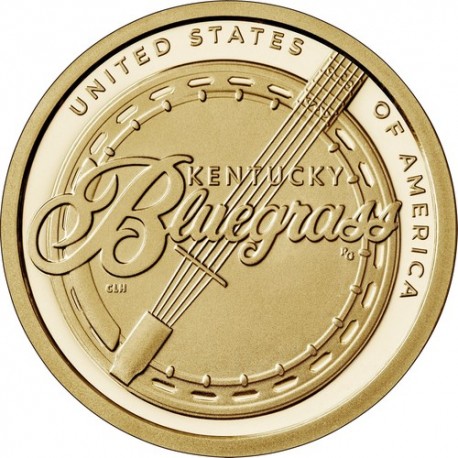 . 1 moneda x ESTADOS UNIDOS 1 DOLAR 2022 P Música BLUEGRASS Estado KENTUCKY American Innovation 16ª LATON SC