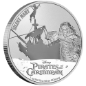 . 1 moneda x PIRATAS DEL CARIBE NIUE 2 DOLARES 2022 BARCO SILENT MARY Disney 5ª MONEDA DE PLATA 15.000 uds ONZA