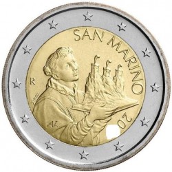 1 coin x SAN MARINO 2 EUROS 2022 RETRATO GIOVAN BATTISTA Nuevo Diseño SC MONEDA TIPO NORMAL @NO CONMEMORATIVA@