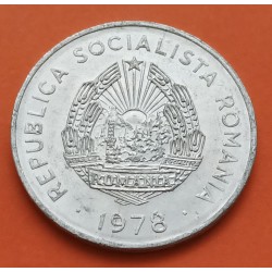 RUMANIA 5 LEI 1978 Régimen COMUNISTA DE CEAUCESCU - FABRICA KM.97 MONEDA DE ALUMINIO EBC Romania