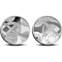 HOLANDA 5 EUROS 2009 RELACIONES COMERCIALES CON JAPON MONEDA PLATA/NICKEL SC @NO COINCARD@