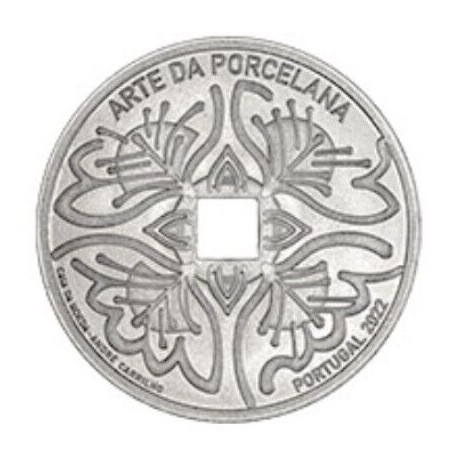 . 1 moneda x PORTUGAL 5 EUROS 2022 ARTE DE LA PORCELANA EN ORIENTE 4ª MONEDA DE NICKEL SC Tirada 25.000