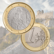 SAN MARINO 1 EURO 2019 TORRE MEDIEVAL SOBRE RISCO (Nuevo Diseño) SC MONEDA TIPO NORMAL NO CONMEMORATIVA