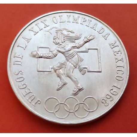 MEXICO 25 PESOS 1968 OLIMPYC GAMES SILVER KM.479.1 SILVER