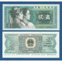 CHINA 2 JIAO 1980 MUJERES Pick 882 BILLETE SC Er Jiao ZHONGGUO RENMIN YINHANG