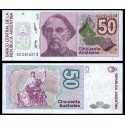 ARGENTINA 50 AUSTRALES 1985 BARTOLOME MITRE ESTATUA Pick 326 BILLETE SC BANKNOTE UNC