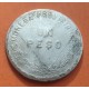 @RARA@ MEXICO 1 PESO 1915 ESTADO DE OAXACA MONEDA PROVISIONAL KM.742 PLATA Época de PANCHO VILLA 27mm