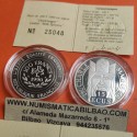 1 moneda x FRANCIA 100 FRANCOS 1990 CARLOMAGNO KM.989 PLATA PROOF + CERTIFICADO France 15 Ecus 1990