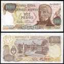 ARGENTINA 1000 PESOS 1977 GENERAL SAN MARTIN Serie I Pick 304.D.1 VER FIRMAS BILLETE SC UNC BANKNOTE