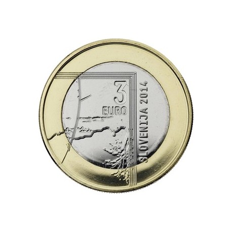 3€ EUROS 2014 ESLOVENIA JANEZ PUHAR MONEDA SIN CIRCULAR