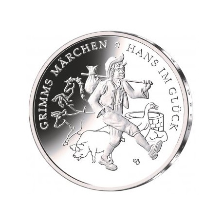 . ALEMANIA 20 EUROS 2023 F Cuento de los Hermanos Grimm MONEDA DE PLATA SC Germany 20€ BRD HANS IM GLÜCK