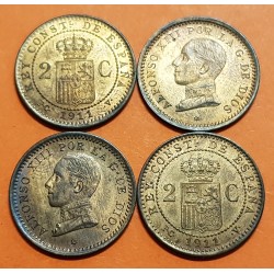 . 1 moneda PRECIOSA x ESPAÑA Rey ALFONSO XIII 2 CENTIMOS 1911 * 11 PCV KM.732 COBRE SC + BRILLO ORIGINAL