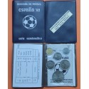 . 6 monedas x ESPAÑA CARTERA 1980 * 80 SC 50 Centimos y 1+5+25+50+100 PESETAS 1980 MUNDIAL DE FUTBOL SET NO OFICIAL