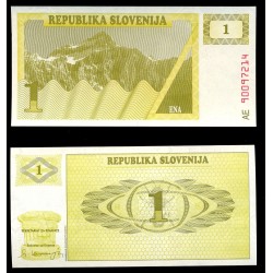 SLOVENIJA 1 TOLAR 1990 PICK 1 PAISAJE BANKNOTES UNC