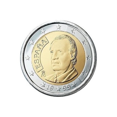 1º AÑO DE EMISION x ESPAÑA 2 EUROS 1999 REY JUAN CARLOS I MONEDA BIMETALICA SC