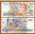 BRASIL 100 CRUZEIROS 1990 POETISA y NIÑO LEYENDO Pick 228 BILLETE SC Brazil 100 Cruceiros UNC BANKNOTE