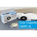 1 x CAPSULA PARA GUARDAR MONEDAS de 21 mm a 62 mm para DENARIOS, 1 ONZA, 2 ONZAS ... CAPS GRIPS XL 21-62