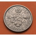 INGLATERRA 3 PENIQUES 1912 JORGE V PLATA SC- Silver Pence UK