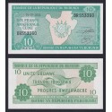 BURUNDI 10 FRANCOS 2003 FILIGRANA y ESCUDO Pick 33D BILLETE SC Africa UNC BANKNOTE 10 Francs Amafranga