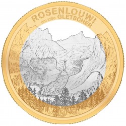 . 1 coin x SUIZA 10 FRANCOS 2023 B GLACIAR ROSENLOUWI 2ª MONEDA BIMETALICA SC Switzerland 10 Francs Franken