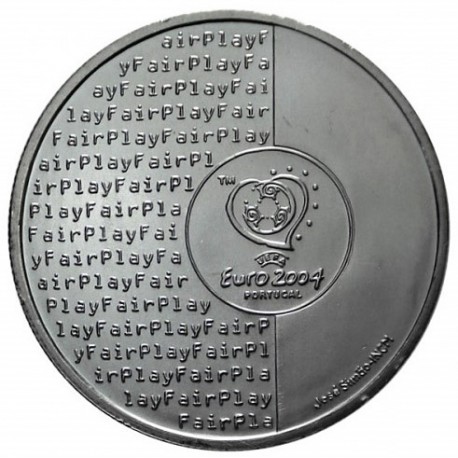 . PORTUGAL 8 EUROS 2003 PLATA SC EUROCOPA FAIR PLAY SILVER