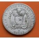 @ESCASA@ ECUADOR 5 SUCRES 1943 Ceca Mexico JOSE DE SUCRE KM.79 MONEDA DE PLATA MBC silver R/2