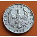 ALEMANIA 5 MARCOS ESVASTICA NAZI 1936 G PLATA III REICH LUJO