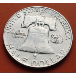 ESTADOS UNIDOS 1/2 DOLAR 1956 P FRANKLIN PLATA US HALF DOLLAR SC