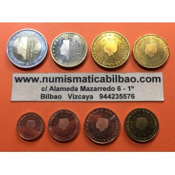 HOLANDA MONEDAS EURO 2004 SC 1+2+5+10+20+50 Centimos + 1 EURO + 2 EUROS 2004 REINA BEATRIZ Serie Tira The Netherlands