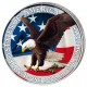 . 2 monedas @COLORES@ ESTADOS UNIDOS 1 DOLAR 2021 EAGLE Tipo 1 + Tipo 2 PLATA Coloured Farbe ESTUCHE