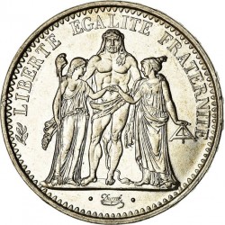 FRANCIA 10 FRANCOS 1967 HERCULES TRES GRACIAS KM.932 MONEDA DE PLATA SC- France 10 Francs 0,72 ONZAS R/2