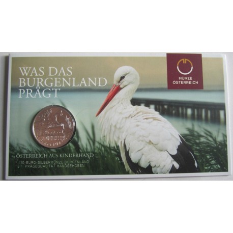 . 2015 AUSTRIA 10 EUROS REGION DE BURGENLAND COBRE SC OSTERREICH