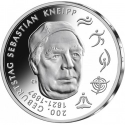 .ALEMANIA 20 EUROS 2021 G SEBASTIAN KNEIPP SACERDOTE y MEDICO NATURISTA SC MONEDA DE PLATA Germany