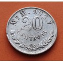 MEXICO 50 CENTAVOS 1906 KM*445 PLATA 9 CERRADO SILVER MEJICO