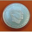 1,30 ONZAS x MEDALLA FNMT HISTORIA DE LA PESETA ESPAÑA 100 PESETAS 1966 FRANCISCO FRANCO PLATA 44 gramos 925 milésimas